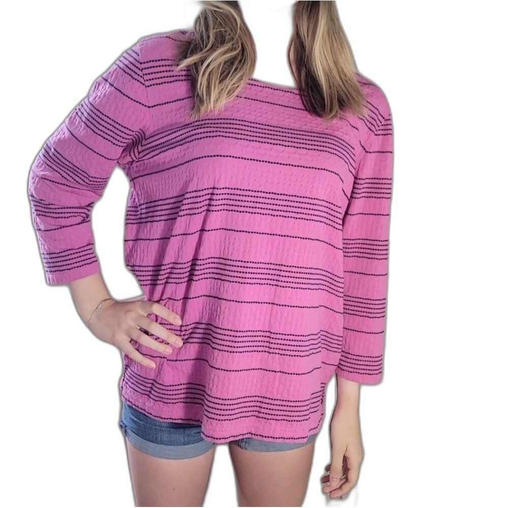 Croft & Barrow Womens Size XL Extra Large Pullover Top Tunic Shirt Stripes
